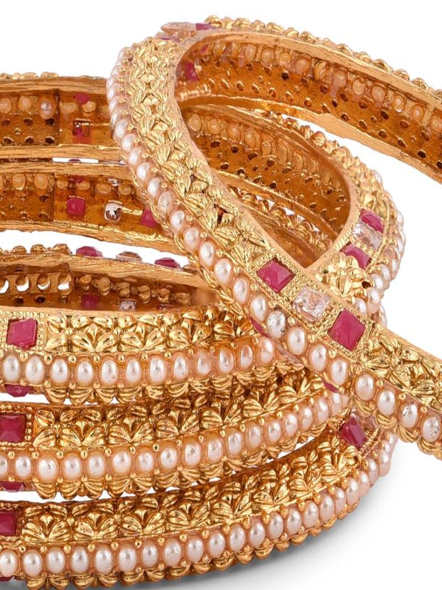 4PC BANGLES IN DESIGNER STONE STUDDED BANGLES STYLE | DESIGN - 0000000002