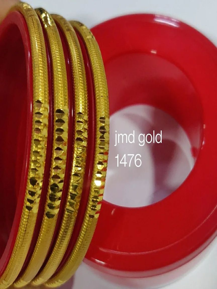 BANGLES PURE GOLD PLATED IN BRASS-GOLD BANGLES STYLE | DESIGN - 1476