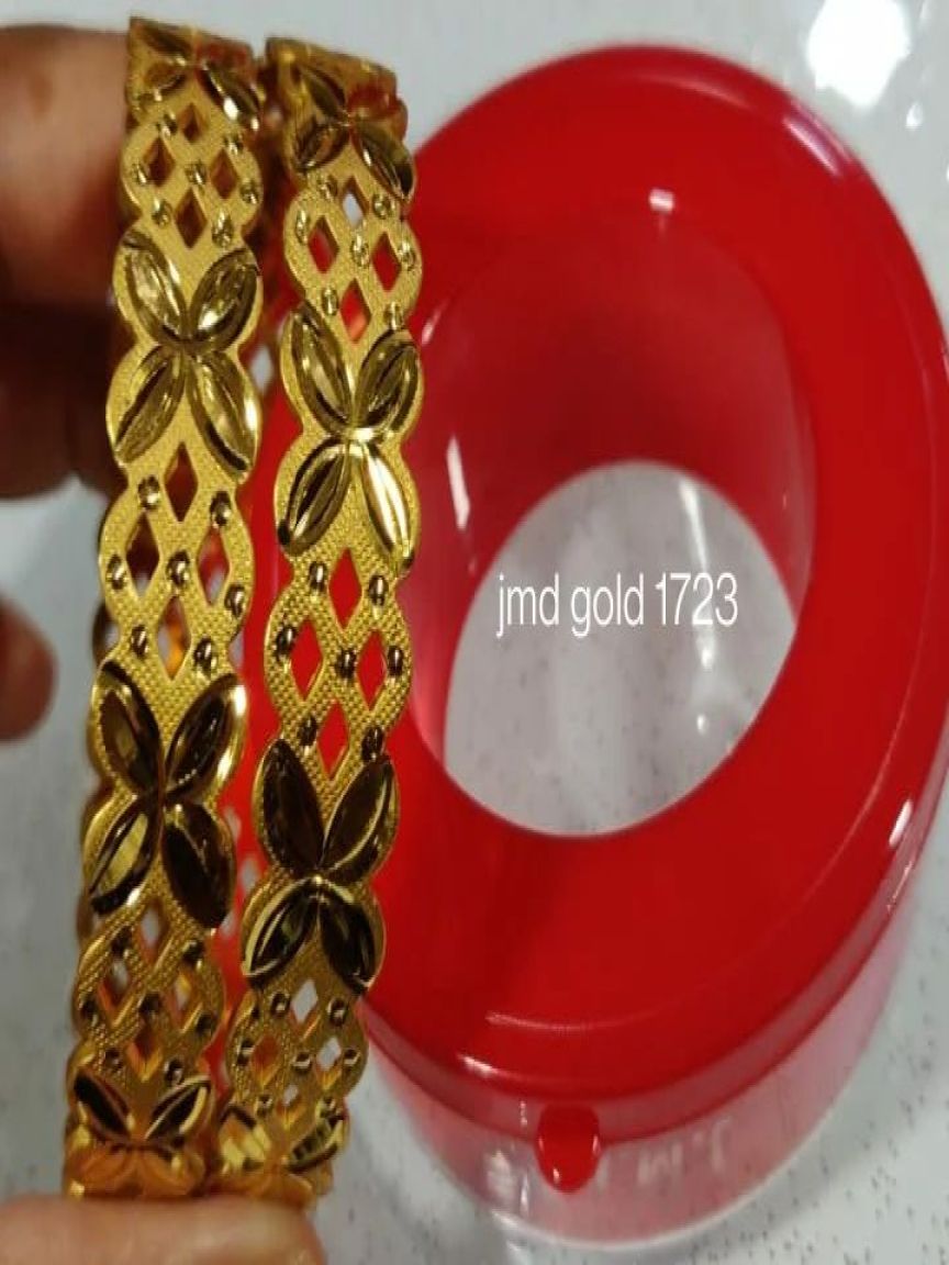 BANGLES PURE GOLD PLATED IN BRASS-GOLD BANGLES STYLE | DESIGN - 1723