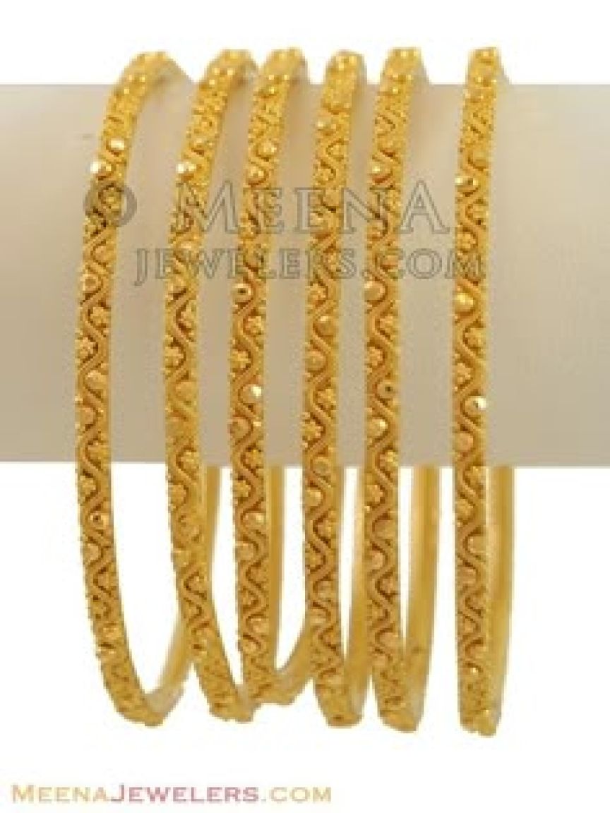 BANGLES PURE GOLD PLATED IN MEENA STYLE | DESIGN - 0000000003