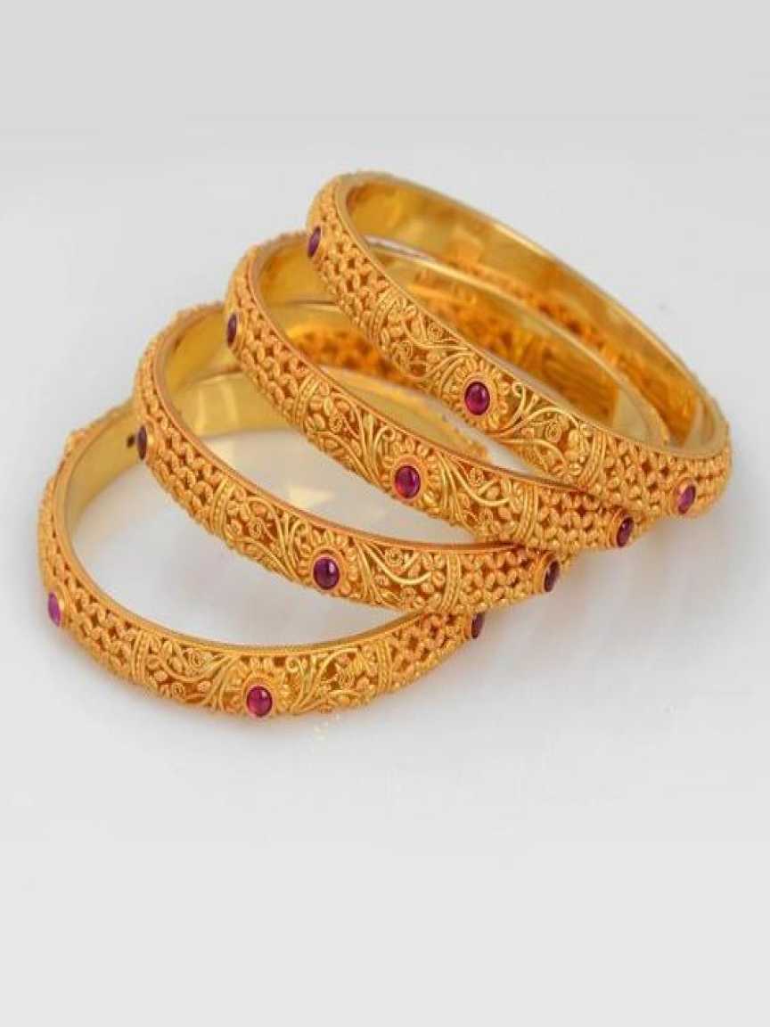 BANGLES PURE GOLD PLATED IN SILVER BANGLES STYLE | DESIGN - SIL1