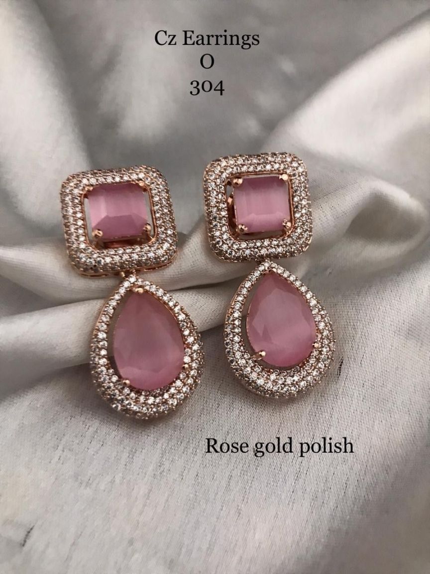 EARRINGS IN DESIGNER STONE STUDDED BANGLES STYLE | DESIGN - 7709